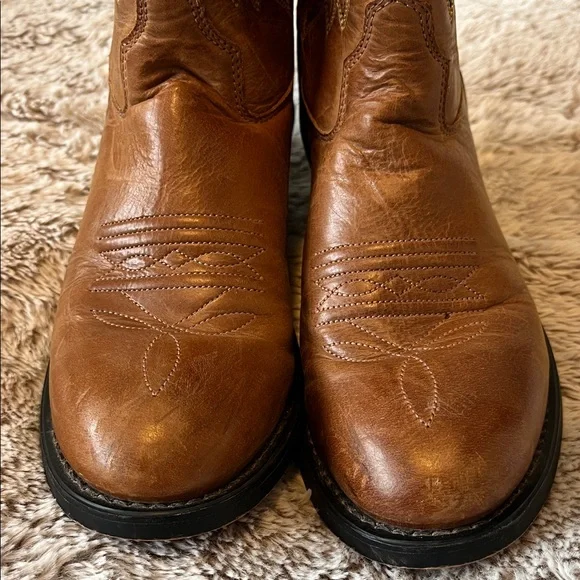 Old West Brown Kids Boots - Picture 5 of 6